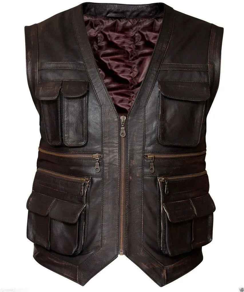 Chris Pratt Jurassic World Fallen Kingdom Owen Grady Leather Vest