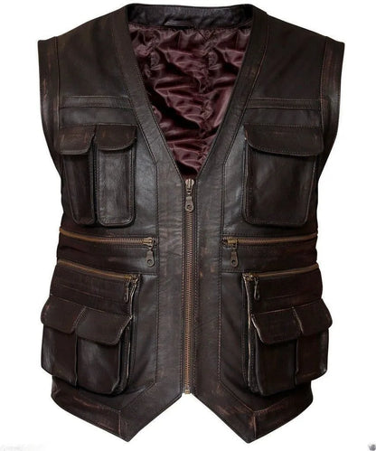 Chris Pratt Jurassic World Fallen Kingdom Owen Grady Leather Vest