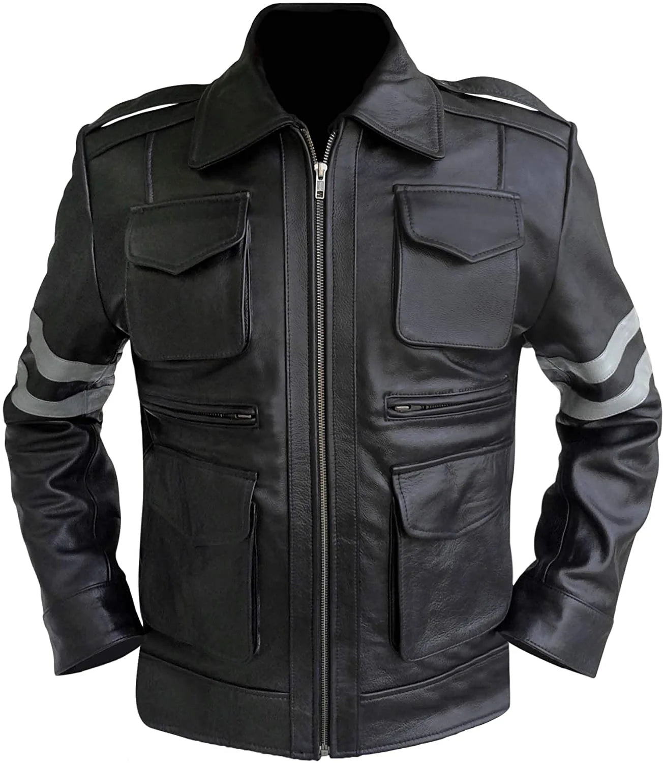 Leon Kennedy Resident Evil 6 Black Leather Jacket