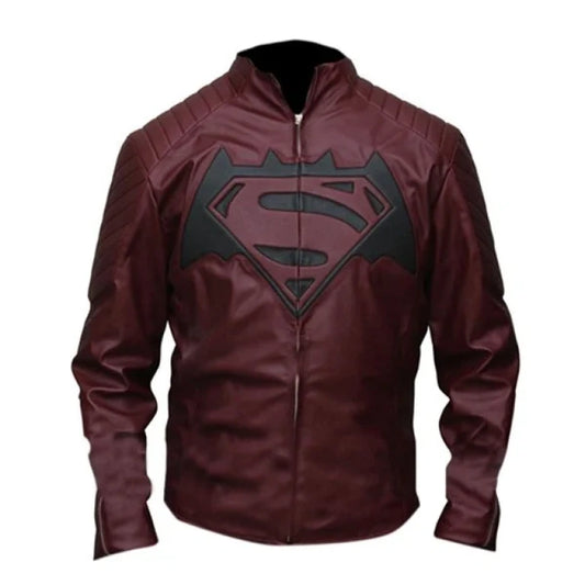 Dawn Of Justice Batman vs Superman Maroon Leather Jacket