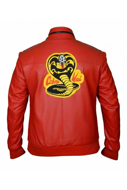 William Zabka Johnny Lawrence Cobra Kai Red Bomber Jacket