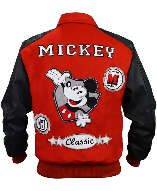 Michael Jackson Mickey Mouse Letterman Varsity Bomber Jacket