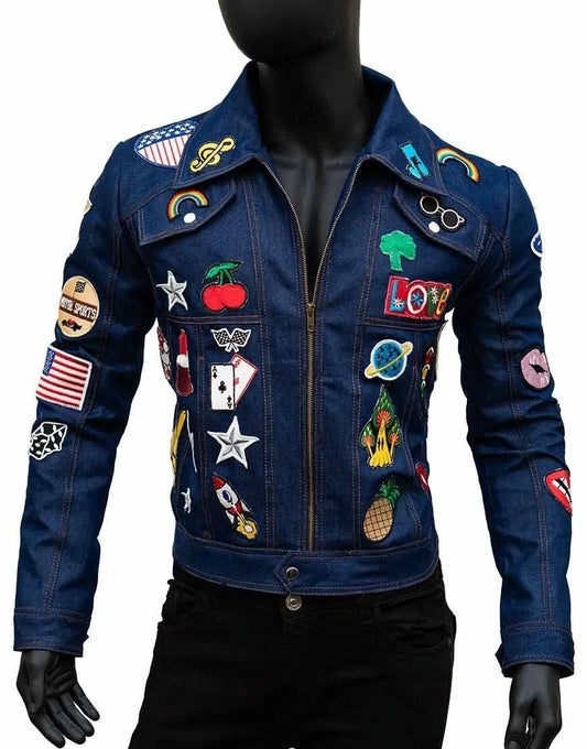 Taron Egerton Rocketman Blue Denim Jacket