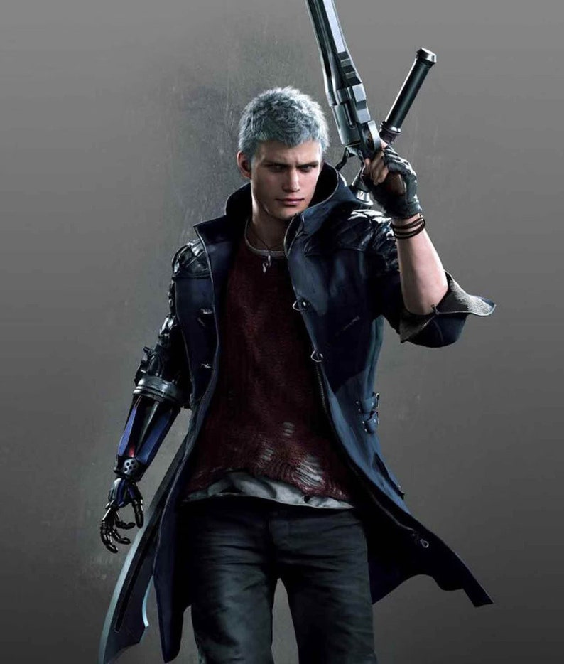 DMC Devil May Cry 5 Game Nero Black Trench Coat with Hood