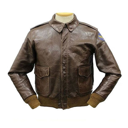 Chris Redfield Resident Evil Made in Heaven Bomber A2 Flight Brown Leather Jacket