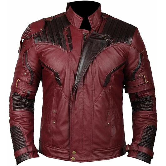 Star Lord Guardians of the Galaxy Chris Pratt Distressed Leather Jacket